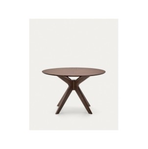 Mesa redonda Naanim de chapa de nogal Ø 120 cm - Kave Home