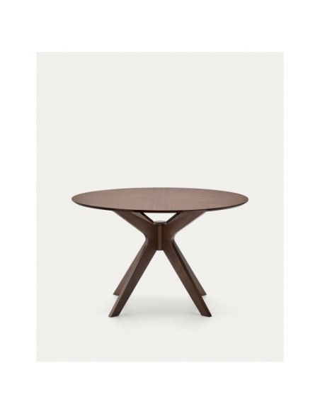 Mesa redonda Naanim de chapa de nogal Ø 120 cm - Kave Home