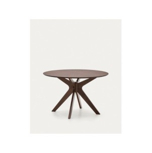 Mesa redonda Naanim de chapa de nogal Ø 120 cm - Kave Home 2