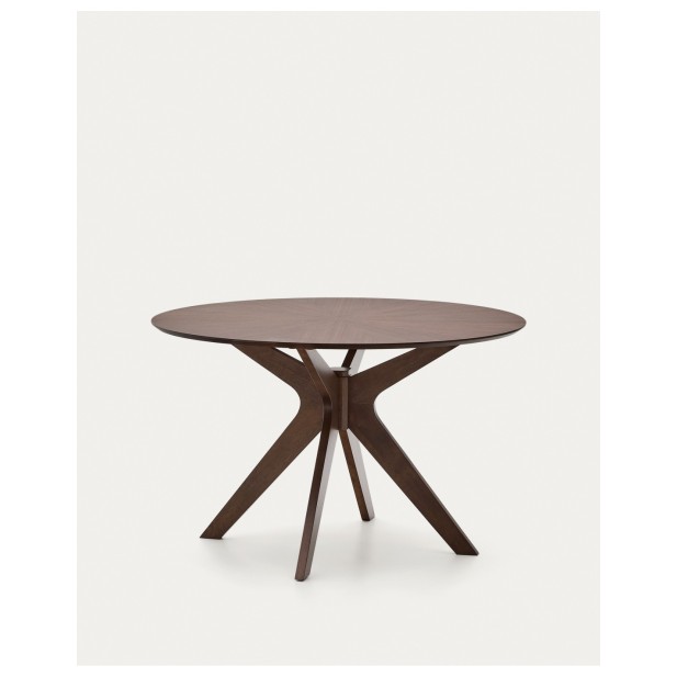 Mesa redonda Naanim de chapa de nogal... Mesa redonda Naanim de chapa de nogal...