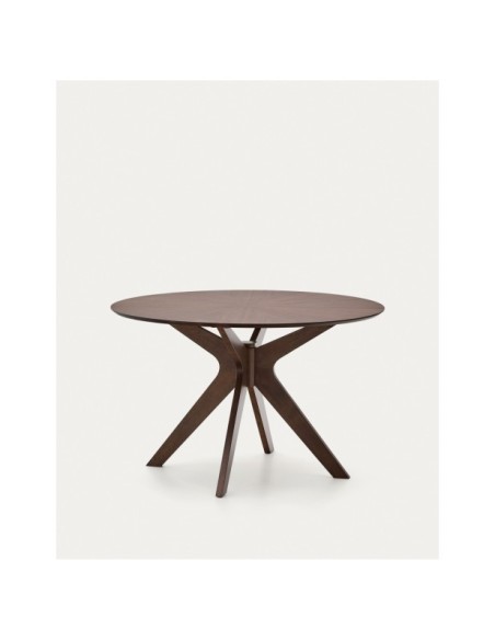 Mesa redonda Naanim de chapa de nogal Ø 120 cm - Kave Home