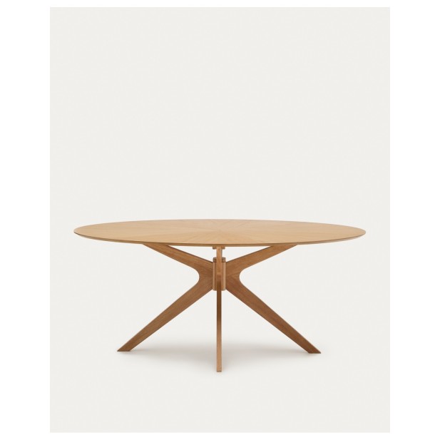 Mesa Naanim de chapa de roble 180 x 110 cm - Kave Home