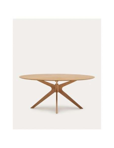 Mesa Naanim de chapa de roble 180 x 110 cm - Kave Home