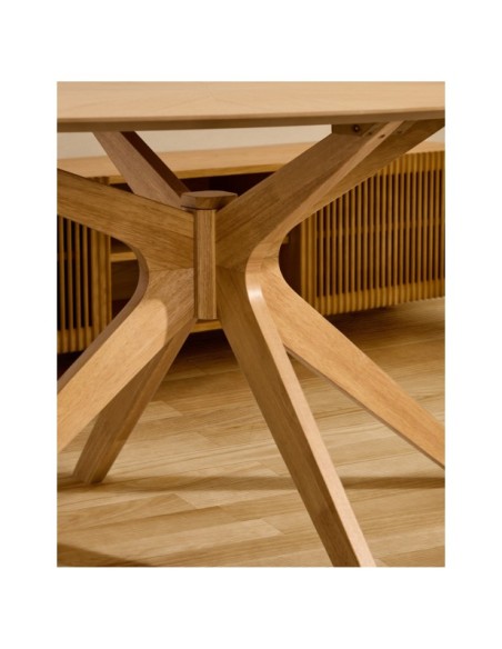 Mesa Naanim de chapa de roble 180 x 110 cm - Kave Home