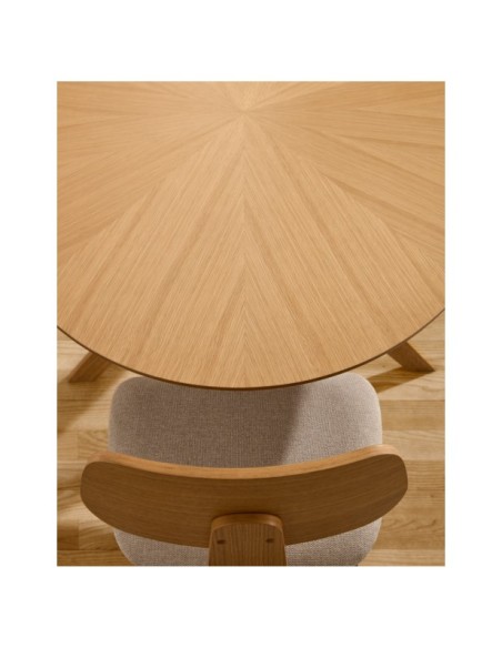 Mesa Naanim de chapa de roble 180 x 110 cm - Kave Home