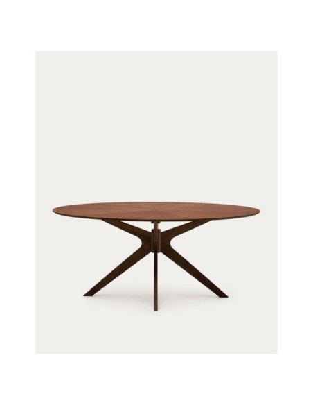 Mesa Naanim de chapa de nogal 180 x 110 cm - Kave Home