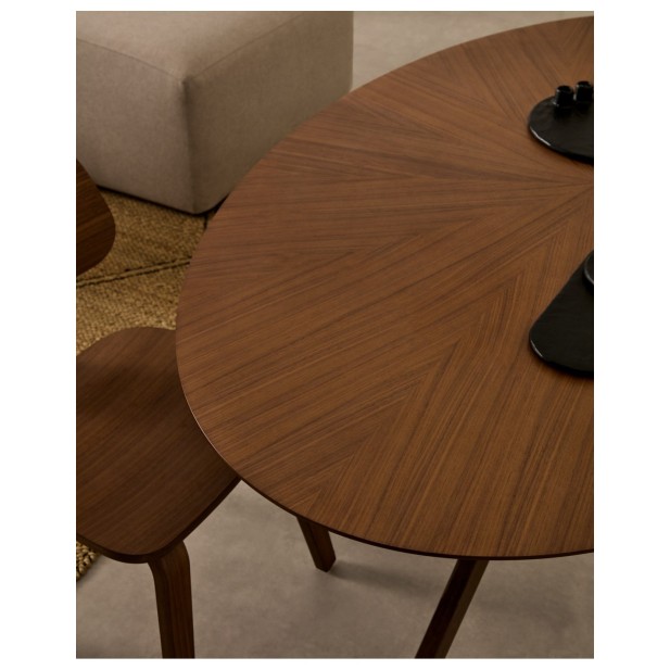 Mesa Naanim de chapa de nogal 180 x... Mesa Naanim de chapa de nogal 180 x...