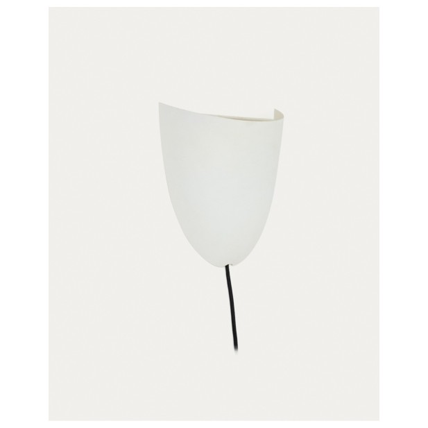 Aplique de pared Nibla de metal efecto arcilla blanca - Kave Home