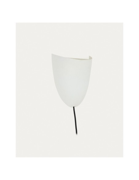 Aplique de pared Nibla de metal efecto arcilla blanca - Kave Home