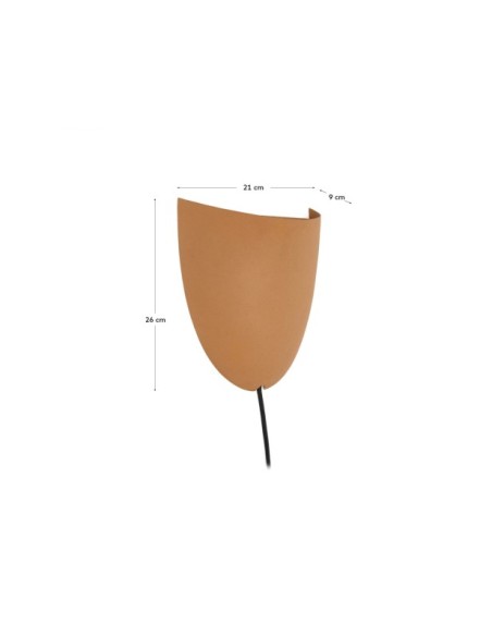 Aplique de pared Nibla de metal efecto terracota - Kave Home