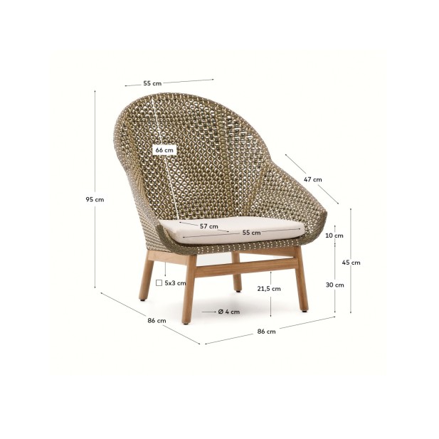 Butaca con respaldo alto Olbia de...