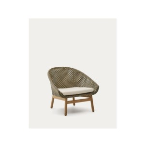Butaca Olbia de ratán sintético y madera maciza de teca...
