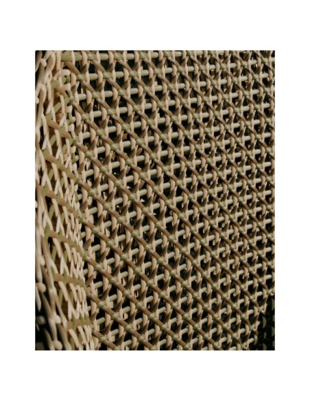 Butaca Olbia de ratán sintético y madera maciza de teca FSC 100% - Kave Home