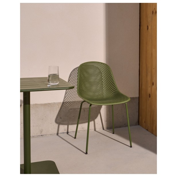 Silla de exterior Quinby con patas de... Silla de exterior Quinby con patas de...