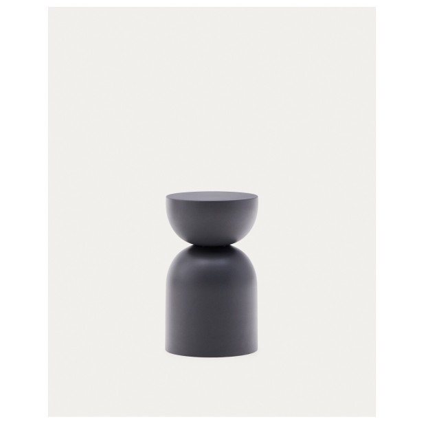 Mesa auxiliar Rachell de metal con acabado pintado gris Ø30,5 cm - Kave Home