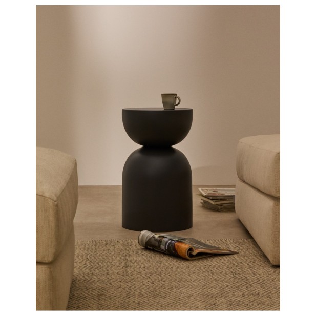 Mesa auxiliar Rachell de metal con... Mesa auxiliar Rachell de metal con...