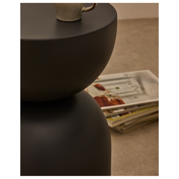 Mesa auxiliar Rachell de metal con... Mesa auxiliar Rachell de metal con...