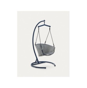 Sillón colgante con pie Saliga de aluminio y ratán...