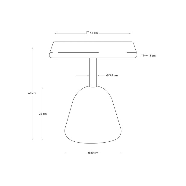 Mesa de centro Saura con sobre de... Mesa de centro Saura con sobre de...