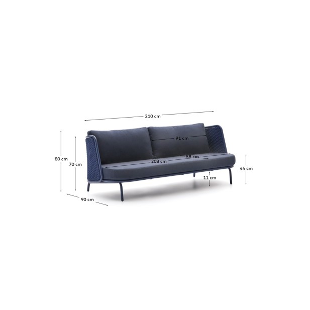 Sofá de 3 plazas de exterior Sedalis... Sofá de 3 plazas de exterior Sedalis...