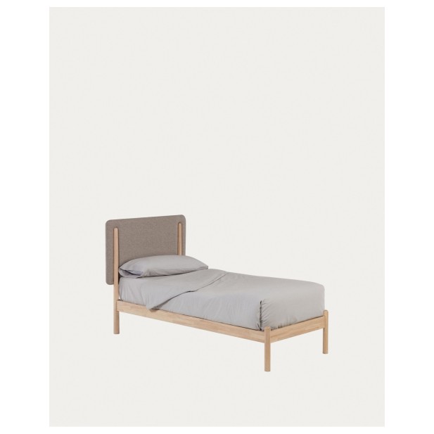 Cama Shayndel de madera maciza de caucho para colchón de 90 x 190 cm - Kave Home