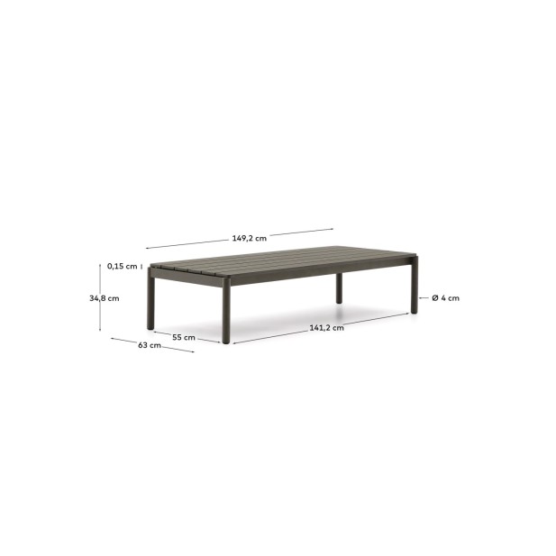 Mesa de centro Sorells de aluminio... Mesa de centro Sorells de aluminio...