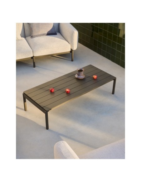 Mesa de centro Sorells de aluminio verde 63 x 144,6 cm - Kave Home