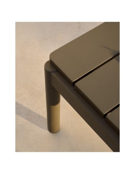 Mesa de centro Sorells de aluminio verde 63 x 144,6 cm - Kave Home