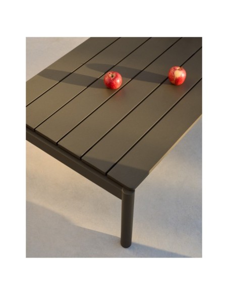 Mesa de centro Sorells de aluminio verde 63 x 144,6 cm - Kave Home