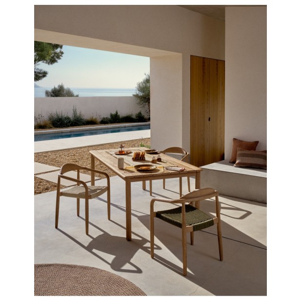 Mesa Sori de madera maciza de acacia... Mesa Sori de madera maciza de acacia...