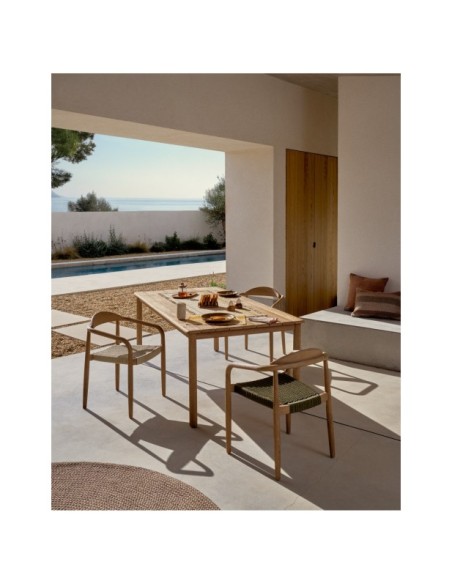 Mesa Sori de madera maciza de acacia FSC 100% 200 x 100 cm - Kave Home