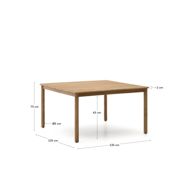 Mesa Sori de madera maciza de acacia... Mesa Sori de madera maciza de acacia...