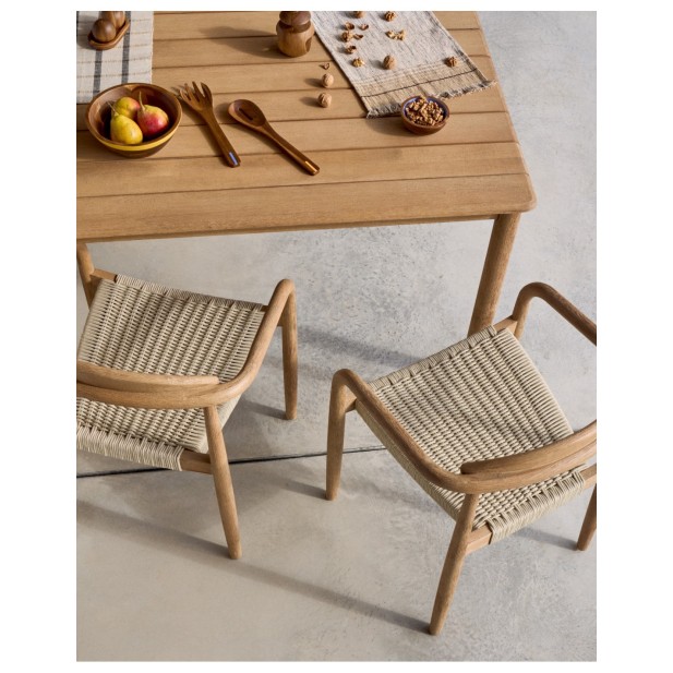 Mesa Sori de madera maciza de acacia... Mesa Sori de madera maciza de acacia...