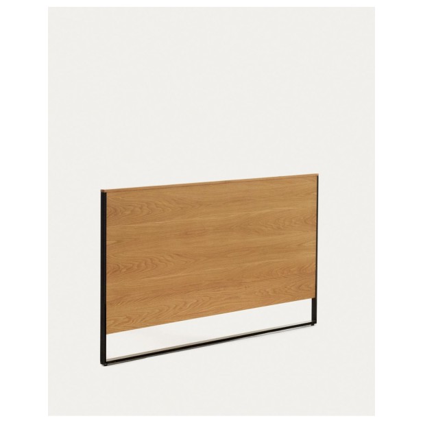Cabecero Taiana de chapa de roble y patas de acero con acabado pintado negro 160 cm - Kave Home