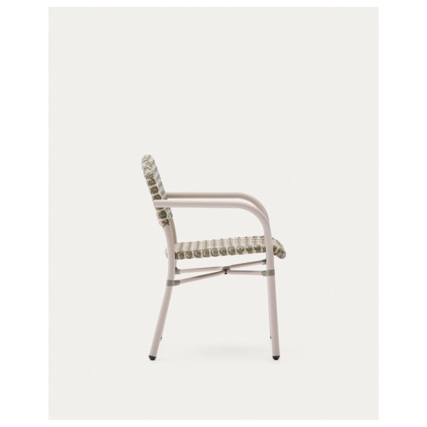 Silla apilable Tuccia de aluminio y... Silla apilable Tuccia de aluminio y...