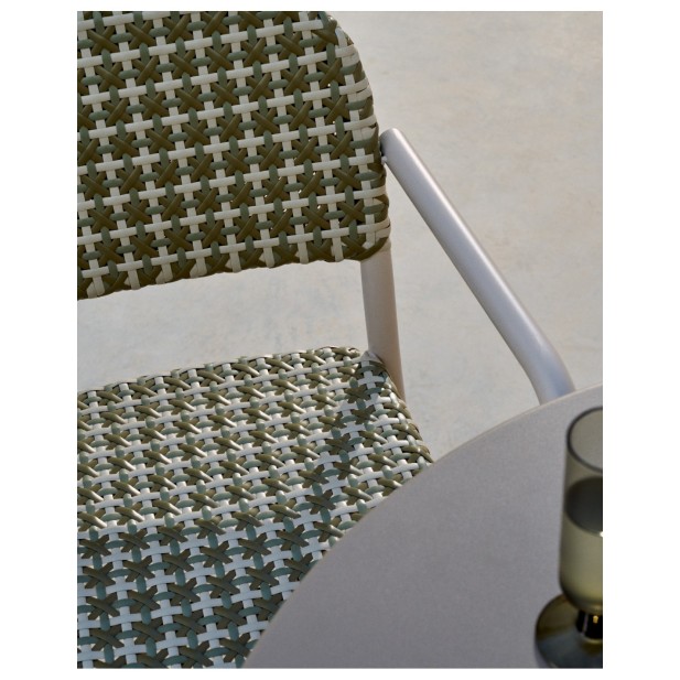 Silla apilable Tuccia de aluminio y... Silla apilable Tuccia de aluminio y...