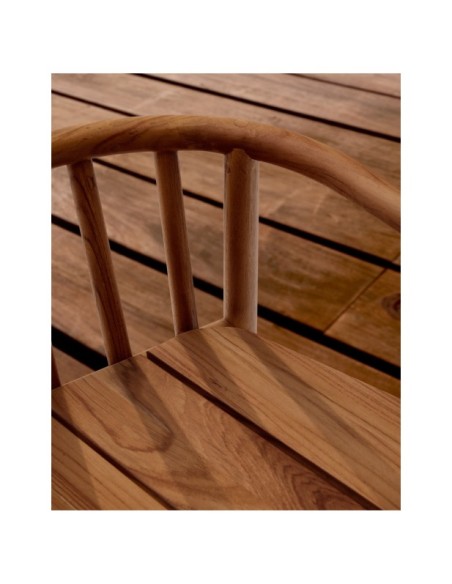 Taburete de exterior Turqueta de madera maciza de teca FSC 100% altura 65 cm - Kave Home