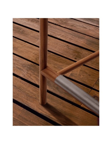 Taburete de exterior Turqueta de madera maciza de teca FSC 100% altura 65 cm - Kave Home