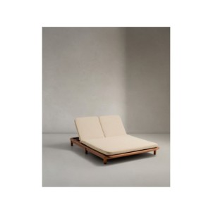 Tumbona doble Turqueta de madera maciza de teca FSC 100%...