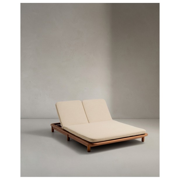 Tumbona doble Turqueta de madera maciza de teca FSC 100% - Kave Home