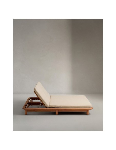 Tumbona doble Turqueta de madera maciza de teca FSC 100% - Kave Home