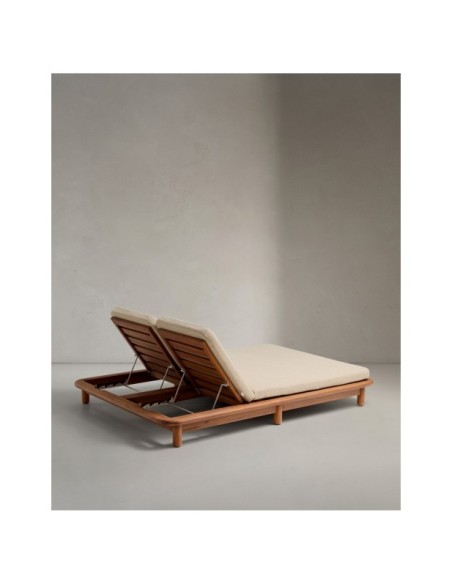 Tumbona doble Turqueta de madera maciza de teca FSC 100% - Kave Home