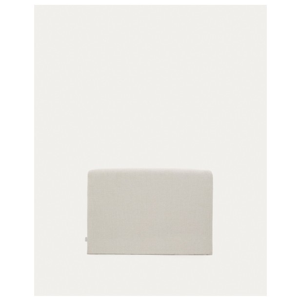 Cabecero desenfundable Valma de chenilla perla para cama de 90 x 200 cm - Kave Home