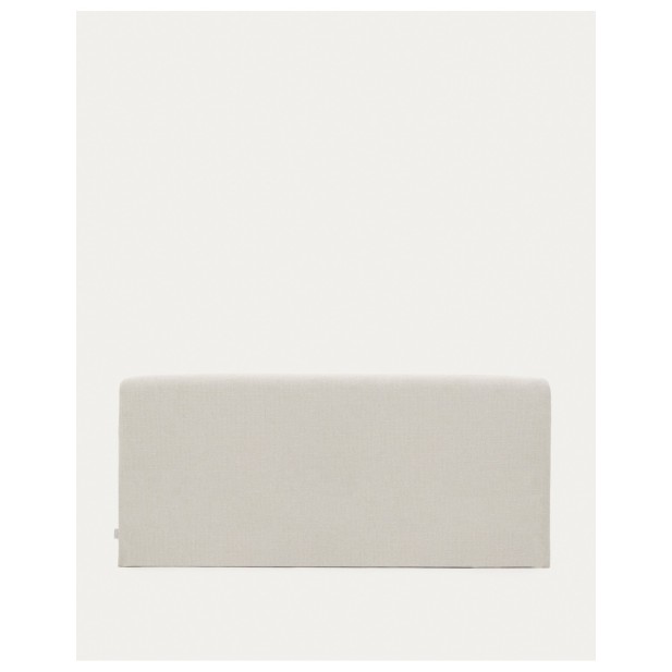 Cabecero desenfundable Valma de chenilla perla para cama de 160 x 200 cm - Kave Home