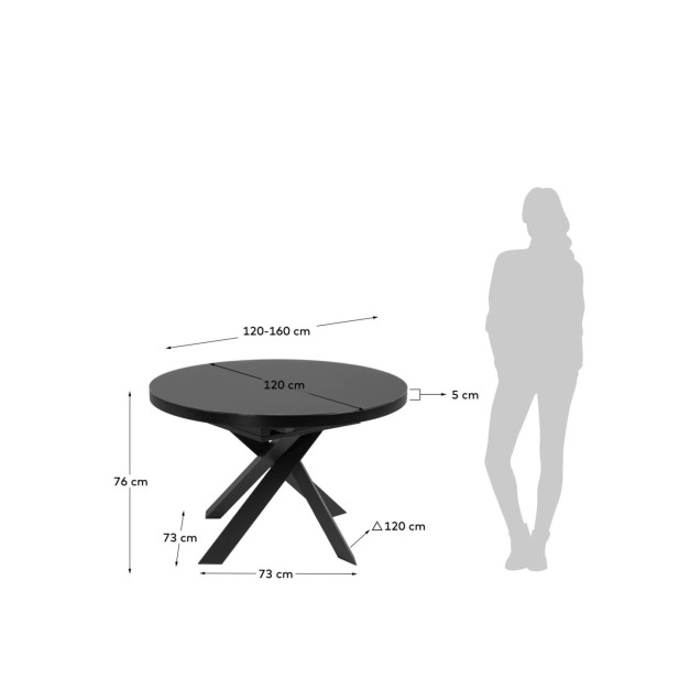 Mesa extensible redonda Vashti de... Mesa extensible redonda Vashti de...