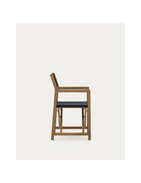 Silla plegable de exterior Vilara negro de madera maciza de acacia FSC 100% - Kave Home