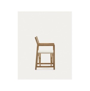 Silla plegable de exterior Vilara blanco de madera maciza... 2