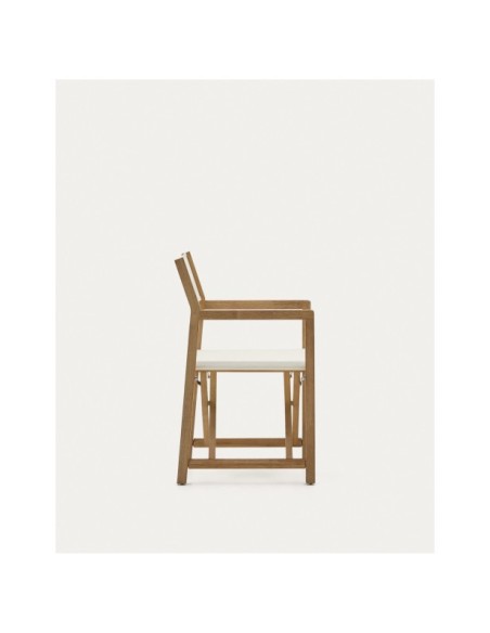 Silla plegable de exterior Vilara blanco de madera maciza de acacia FSC 100% - Kave Home