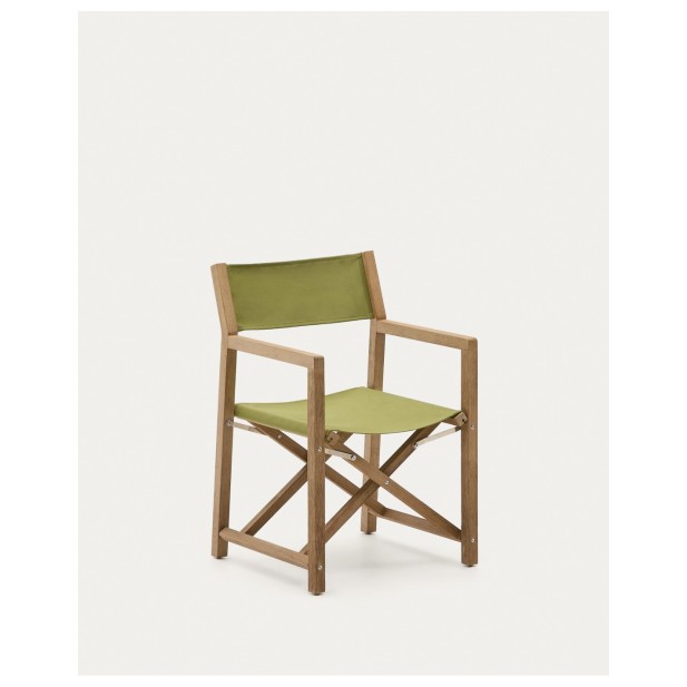 Silla plegable de exterior Vilara verde de madera maciza de acacia FSC 100% - Kave Home