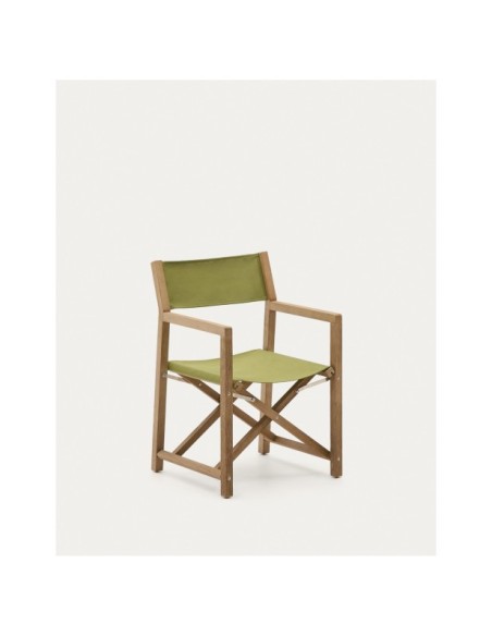 Silla plegable de exterior Vilara verde de madera maciza de acacia FSC 100% - Kave Home